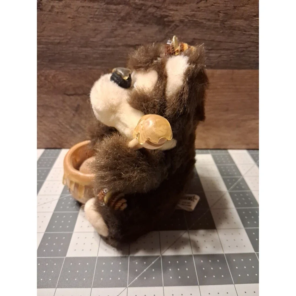 Orzek Honey Bear Plush stirring wooden pot 1997